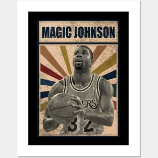 Los Angeles Lakers Magic Johnson Posters and Art